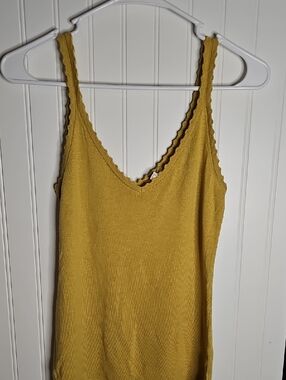 Women’s Mustard Yellow V-Neck Tank Top